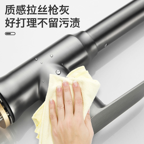 All-copper pull-out sink faucet for home kitchen telescopic sink hot and cold splash-proof faucet