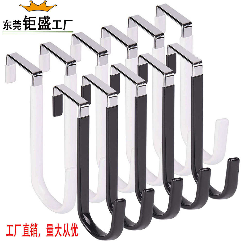 跨境免钉门后挂钩浸胶无痕衣帽挂钩便携浴室洗手台卫生间门背挂钩