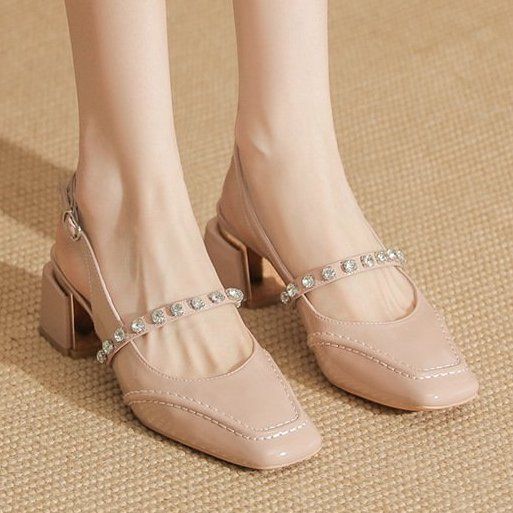 New Pink Toe-Toe Sandals for Women with Stiletto Heels, French Niche Designer Style, Rhinestone Back Hollow Straps, High Heels