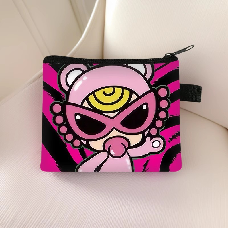 New Style Black Super Pacifier Coin Purse for Elementary School Students, Children's Cartoon Storage Bag, Cross-Border Printed Storage Bag, Wholesale Starting from One Piece
