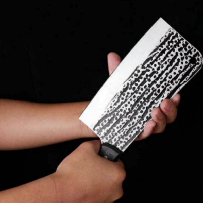 阳江菜刀家用厨房不锈钢锋利斩切刀不锈钢木柄砍骨锋利锻打切菜刀