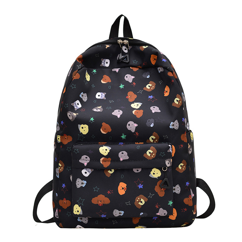 La nueva mochila con estampado de dibujos animados simple reduce la carga de los estudiantes de primaria y secundaria, pequeña mochila escolar fresca, mochila de viaje de ocio