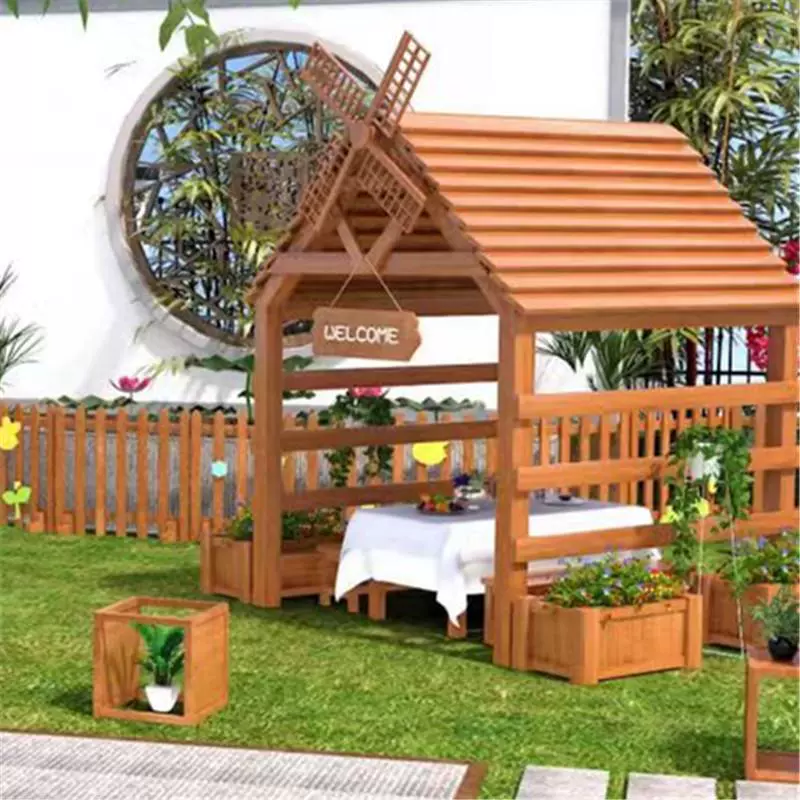 Детский сад, уличная деревянная кухня, игровой домик, шкаф для хранения, небольшой дом, павильон, стул для отдыха, доска для рисования, комбинированный игрушечный шкаф