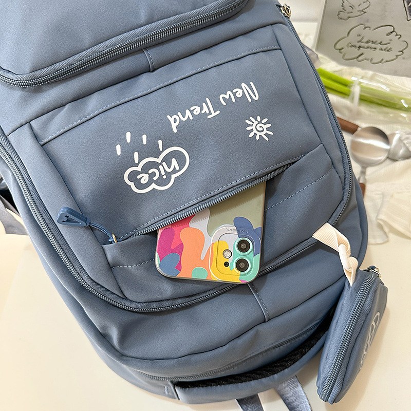 Mochila japonesa de moda, mochila ligera de viaje de gran capacidad, mochila casual coreana, mochila de estudiantes de secundaria.