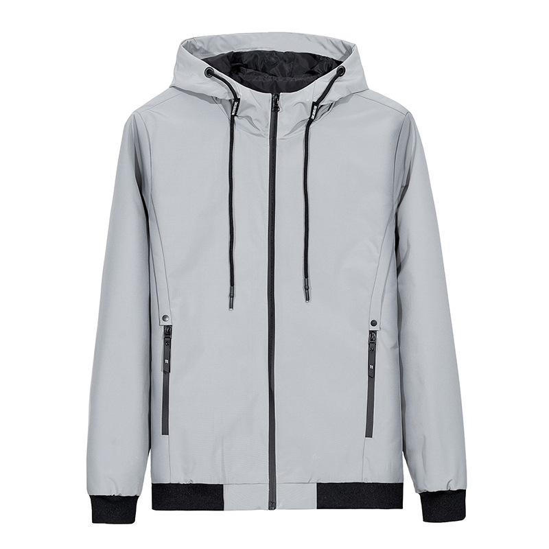 Autumn Main Promotion: Cross-Border Men's Korean-Style Hooded Jackets, Deep Inventory, High-Volume Sales, Simple and Casual, in Stock