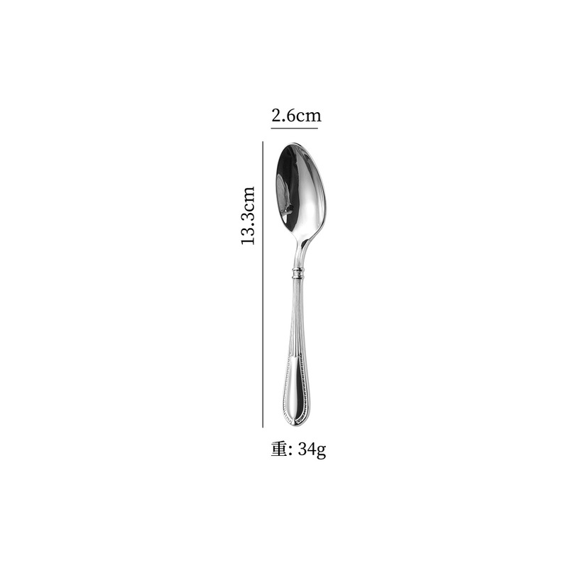304ステンレス鍛打精品綾柄西食器高級厚手ナイフフォークスプーン丸スプーン果物フォーク|undefined