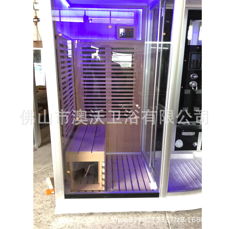 Húmedo y seco Sala integrada sudor sala de vapor húmedo sala de sauna humeante onda luminosa infrarrojo lejano cuarto de ducha integrado