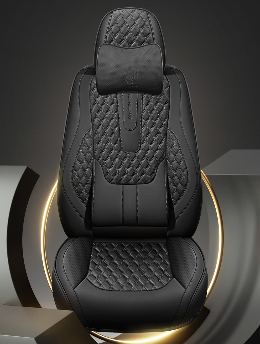 Solid Waist-Supporting Nappa Leather All-Season Universal Seat Cushion Suitable for Lavida, Sagitar, Sylphy, Corolla, and Eado Universal Seat Covers