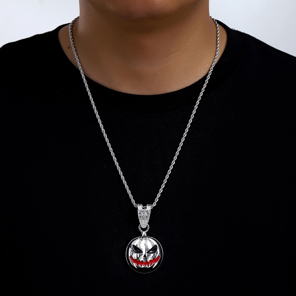Colgante blanco con cadena de twist de 20 pulgadas