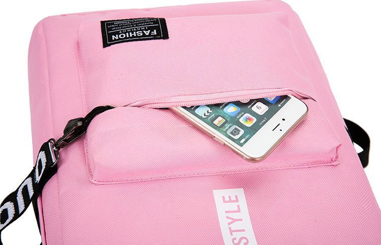 2026er koreanische Schultertasche mit Buchstabenmotiv für Jungen und Mädchen, Mittel- und Oberschüler, Schultasche für Damen mit großem Fassungsvermögen, Campus-Segeltuch-Rucksack