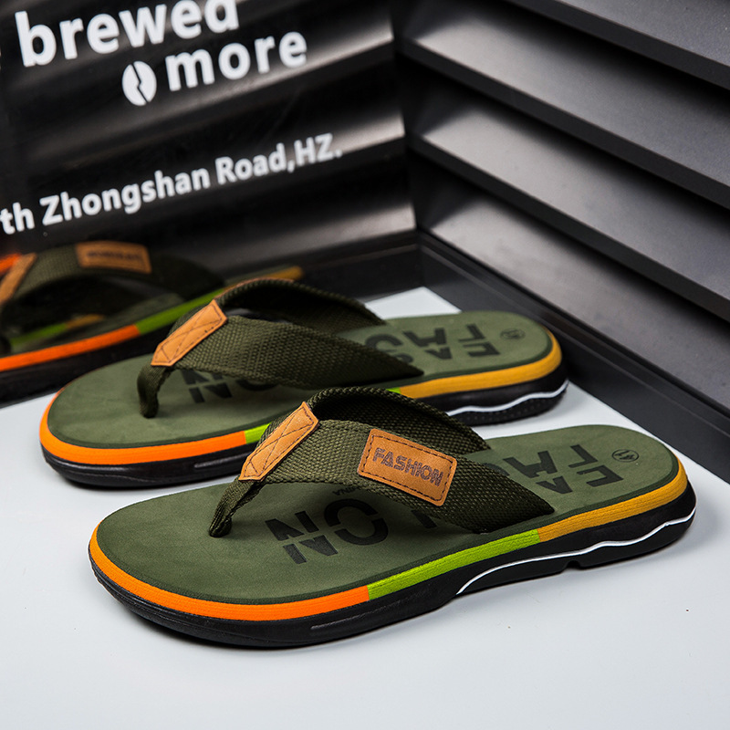 Zapatillas vietnamitas para hombres de verano anti-derrapante, zapatillas frías de fondo suave con sandalinas casuales de playa 45