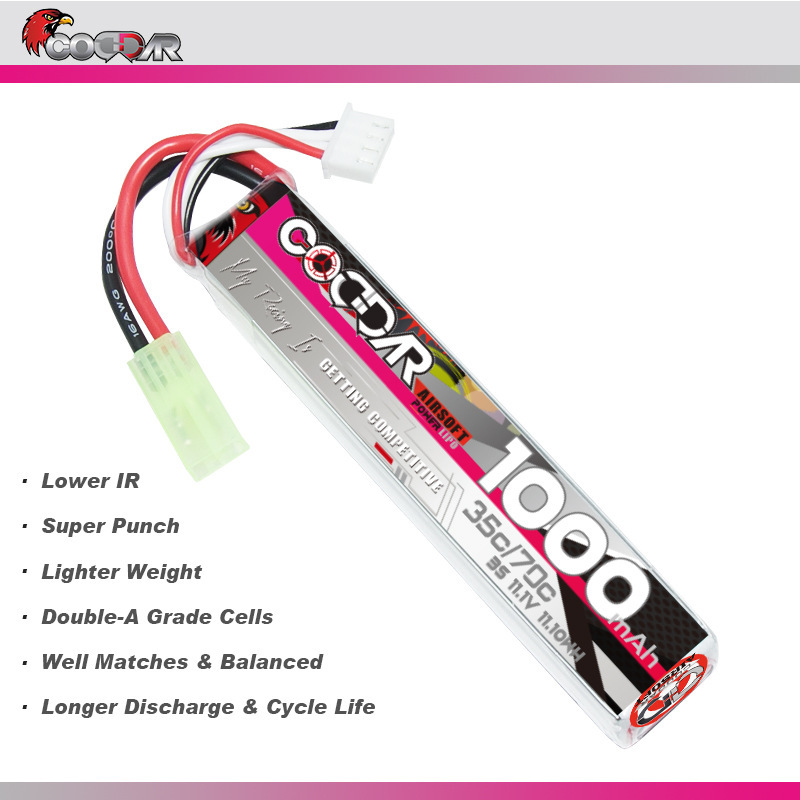 CODDAR Eagle Krypton 1000mAh 3S 11.1V 35C Electric Toy Model Gun Water Soft Bomb Jin Ming Le Hui