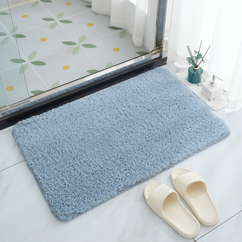 Cross-Border Hot-Selling Beautiful Plush Carpet, Bathroom Absorbent Door Mat, Bathroom Floor Mat, Plush Bedroom Bedside Rug, in Stock