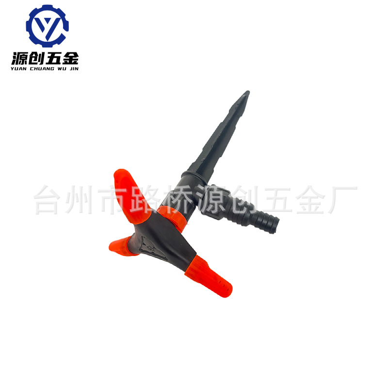 Jardín de riego tipo inserción 360 ° rociador automático fábrica al por mayor invernadero de jardín de tres puntas