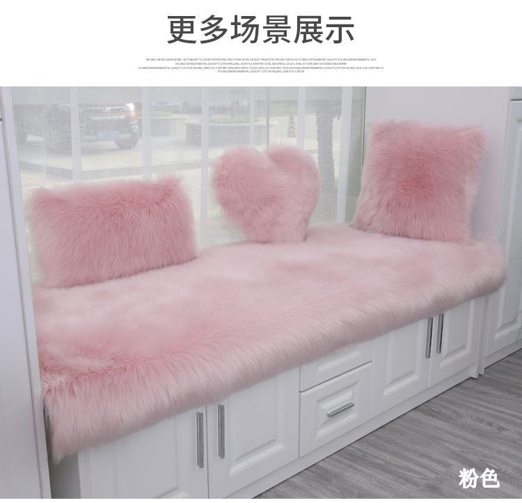 New Chinese-Style Large Red Chair Cushion, Faux Cashmere Door Mat, High-End Blue Carpet for Living Room Decoration and Grand Opening