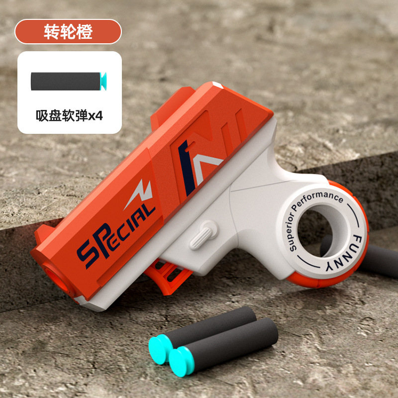 子供用ミニ折りたたみソフト弾丸銃は、男の子へのギフトとして発射できます。減圧おもちゃの銃は回転し、長距離で手動で装填できます。|undefined