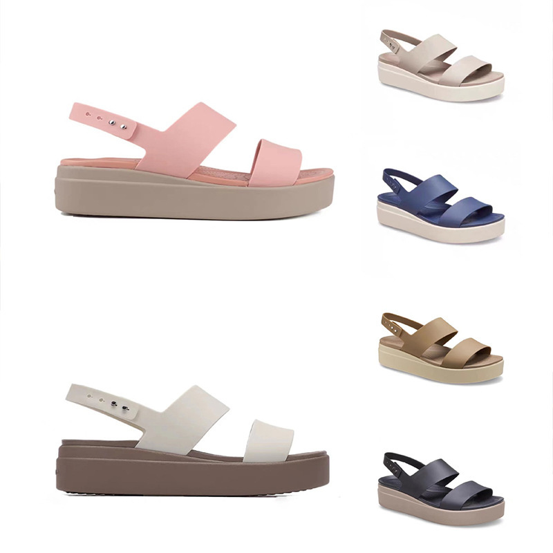 Cro Carlo Spring and Summer New Thick-Soled Brooklyn Sandals for Women, Comfortable, Lightweight, Casual Wedges, Cs