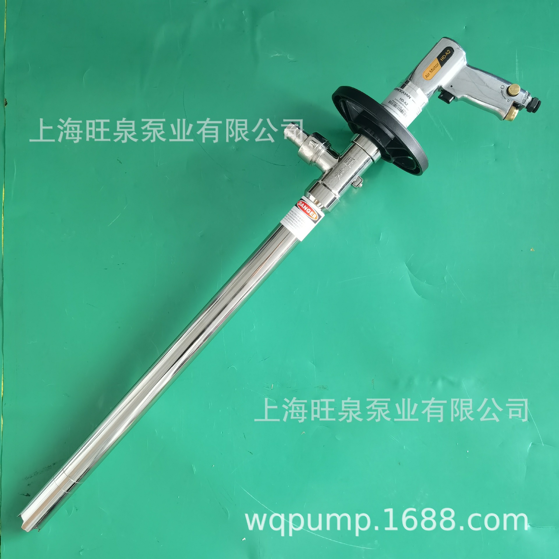 旺泉HD-A2不锈钢防爆插桶泵、防爆气动抽液泵