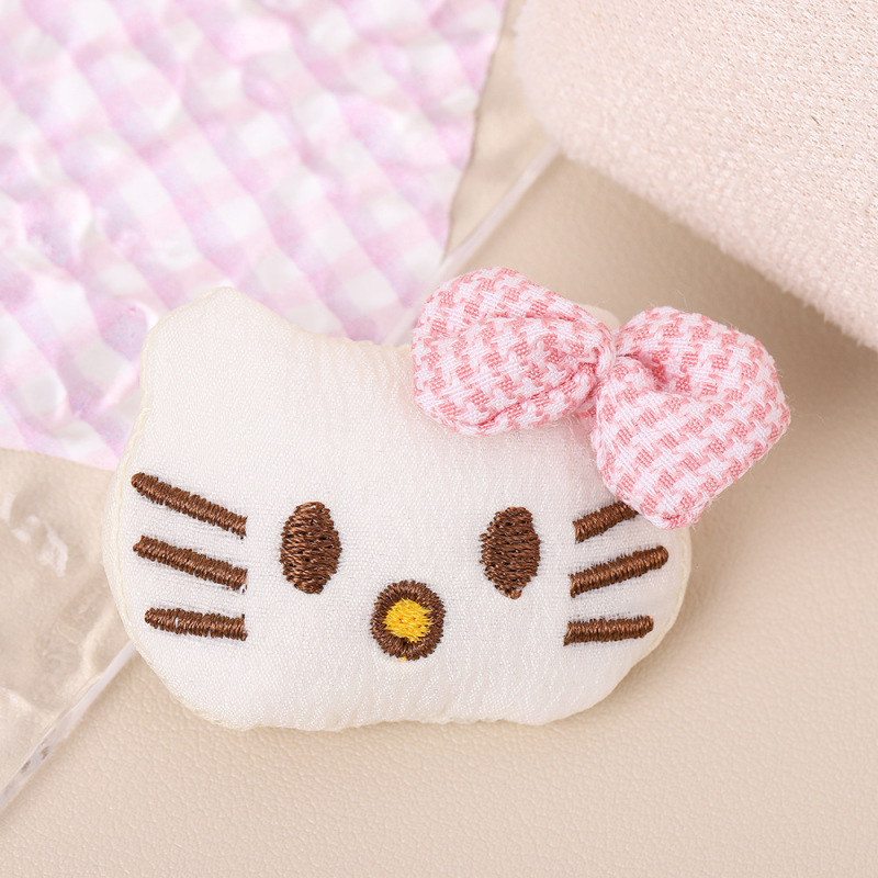 可爱kitty猫辅料日系卡通布艺猫咪服饰配件 甜美蝴蝶结KT猫辅料|undefined
