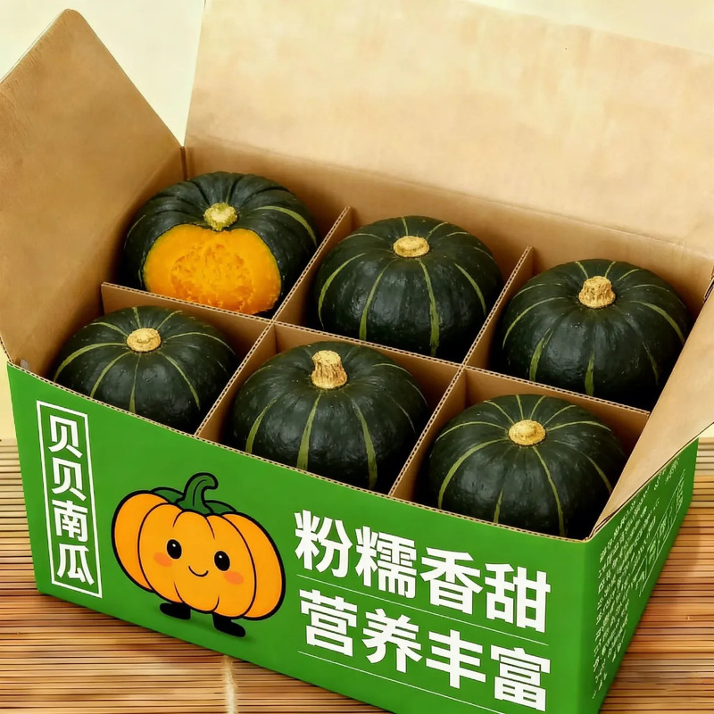 Seasonal Baby Pumpkins with Chestnut Flavor, Soft and Sweet, Whole Grain Meal Replacement, Wholesale by the Box for Home Use
