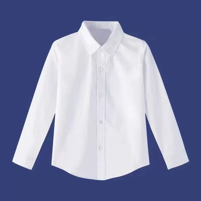 Белые рубашки для детей, мальчиков и девочек, белые рубашки для учащихся начальной и средней школы