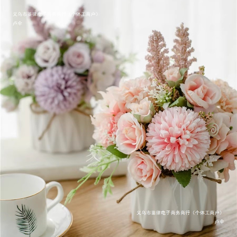 Flores, plantas, flores, flores en maceta, decoración interior, escritorio de sala de estar, flores falsas, flores secas, ramo de flores image 2
