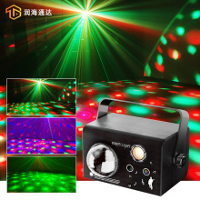 跨境激光灯小型舞台灯七彩旋转灯家用KTV氛围蹦迪镭射闪光投影灯