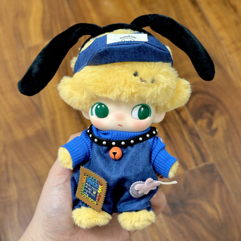 仅娃衣】DIMOO WORLD毛绒挂件衣服娃衣牛仔裤双拼背带裤套装着替|undefined