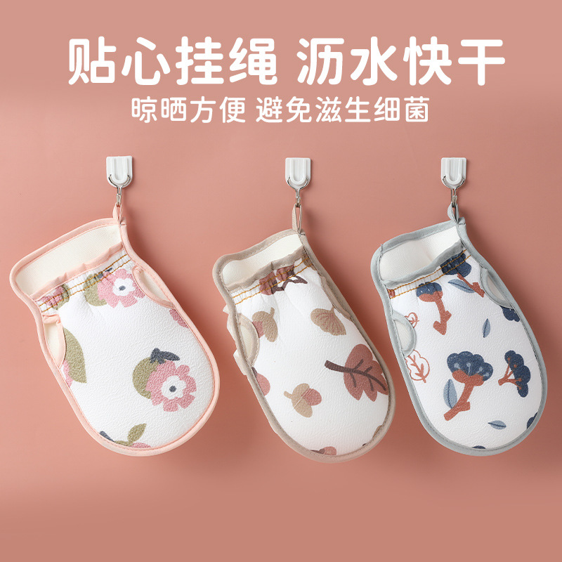 목욕 꽃 인쇄 문지르는 수건 고급 모래 양면 가정용 욕실 인쇄 된 문지르는 수건 성인 목욕 양면 문지르는 수건