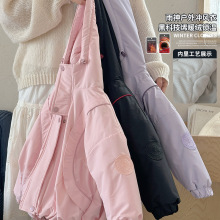 女童棉衣冬装2025新款儿童加绒外套连帽小女孩保暖棉袄加厚上衣