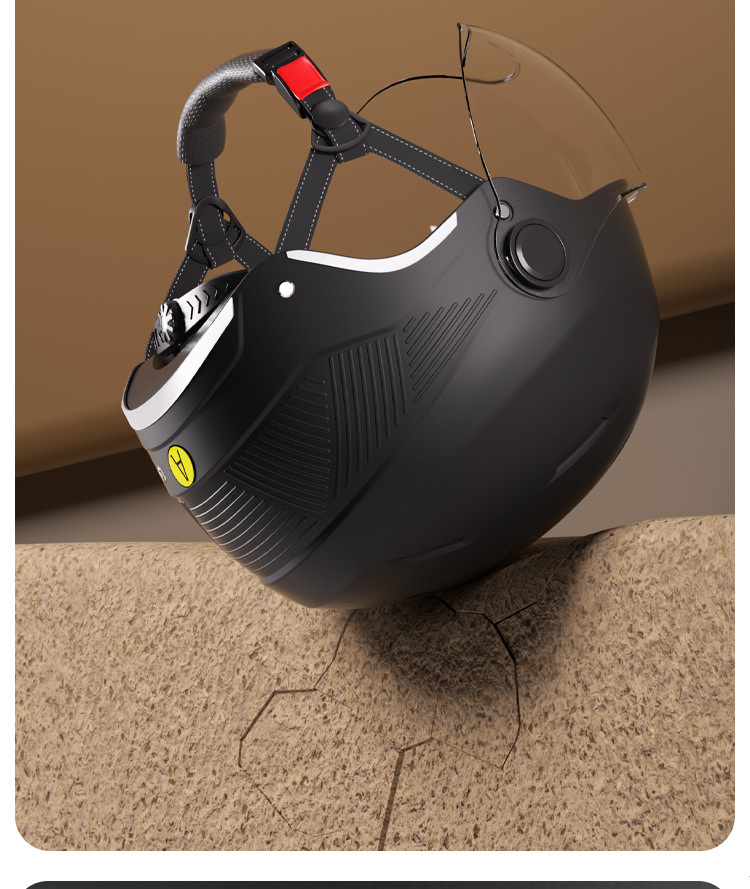 New National Standard 3C Certified Electric Motorcycle Helmet, Electric Scooter Half Helmet, Summer Sun Protection Safety Helmet for Commuting