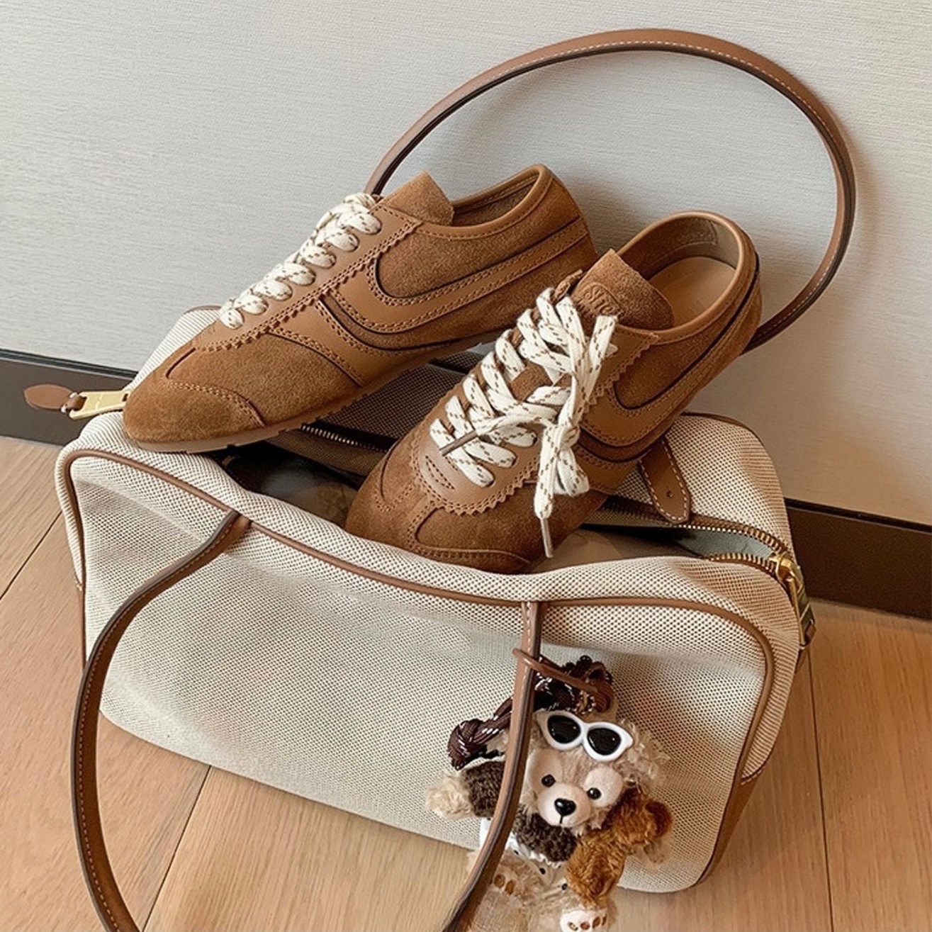 Versión de cuero de vaca, Su Yan Yan, estilo americano, chicas retro, zapatos de entrenamiento de maratón casuales, zapatos de mujer, Gump.