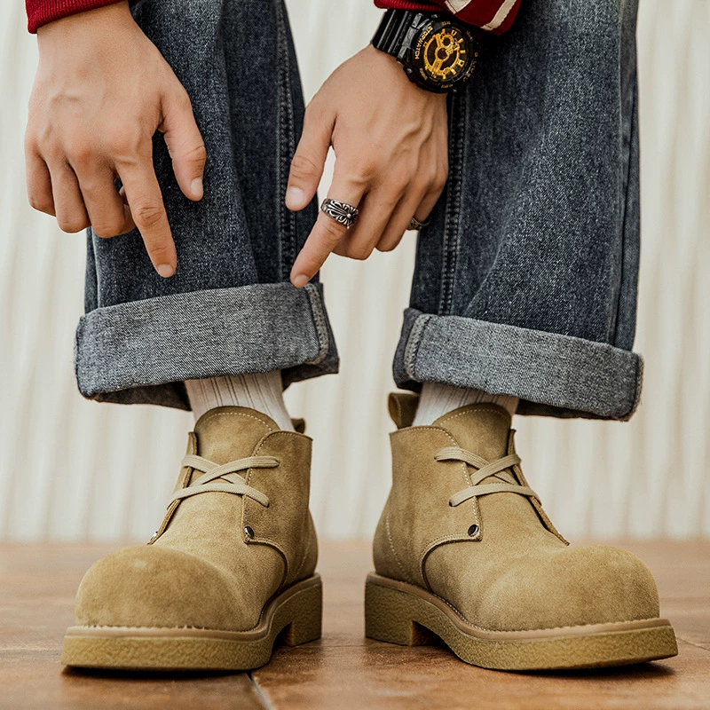 Мужские ботинки Martin, новинка осени-зимы 2025, высокие желтые ботинки, мужские ретро-модные универсальные рабочие ботинки для активного отдыха.