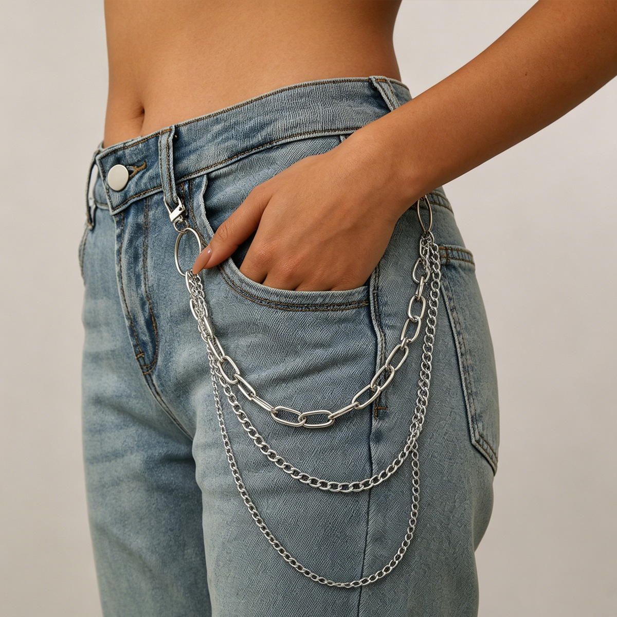 Unique Multi-layer Waist Chain For Men And Women, Simple Body Chain_voghion.com