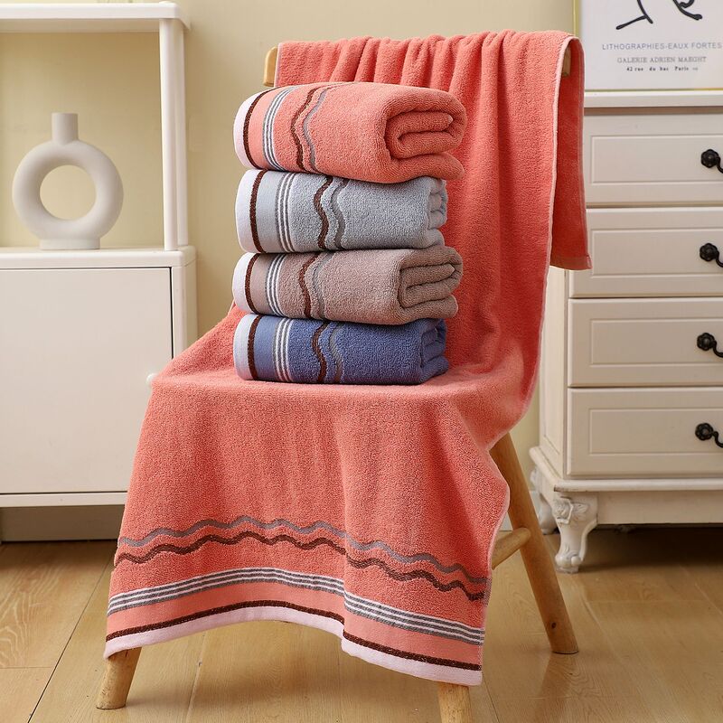 Cross-Border Bath Towel Pure Cotton Household Thickeneded and Enlarged Adult Cotton Wrap Large Towel Absorbent Bath Towel