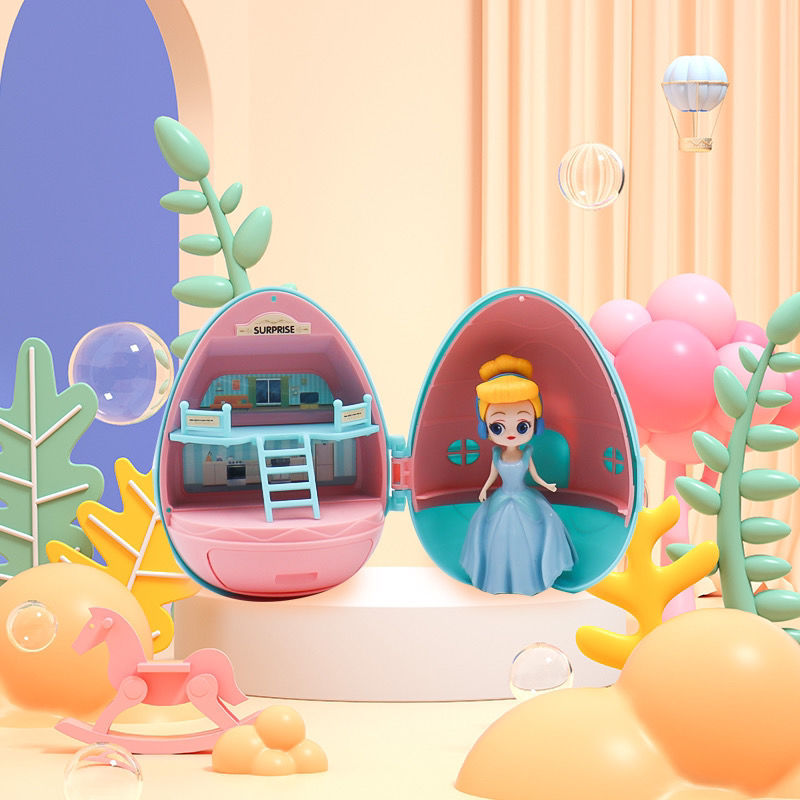 공인 서프라이즈 해체 추측 LE QI 재미있는 계란 블라인드 박스 공주 원피스 업 소녀 손으로 만든 GASHAPON 장난감 선물 도매