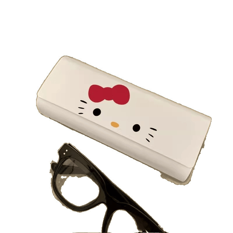 HelloKitty高颜值学生便携式近视墨镜眼镜盒抗压磁吸眼睛盒pu皮女|undefined