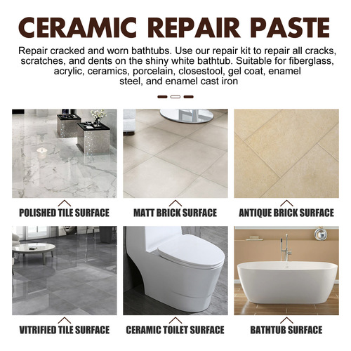 Jaysuing tile repair paste to repair ceramic cracks household stone floor tiles to repair pits and holes adhesive paste