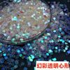 Nail sequins, epoxy resin, nail stickers heart shaped, 3mm, 10 gram