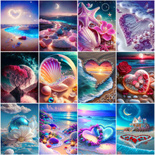 �¿�diy��ʯ��ɳ̲�羰���ĵ��껭���꿨ͨ��ʯ��שʯ����ʯ����