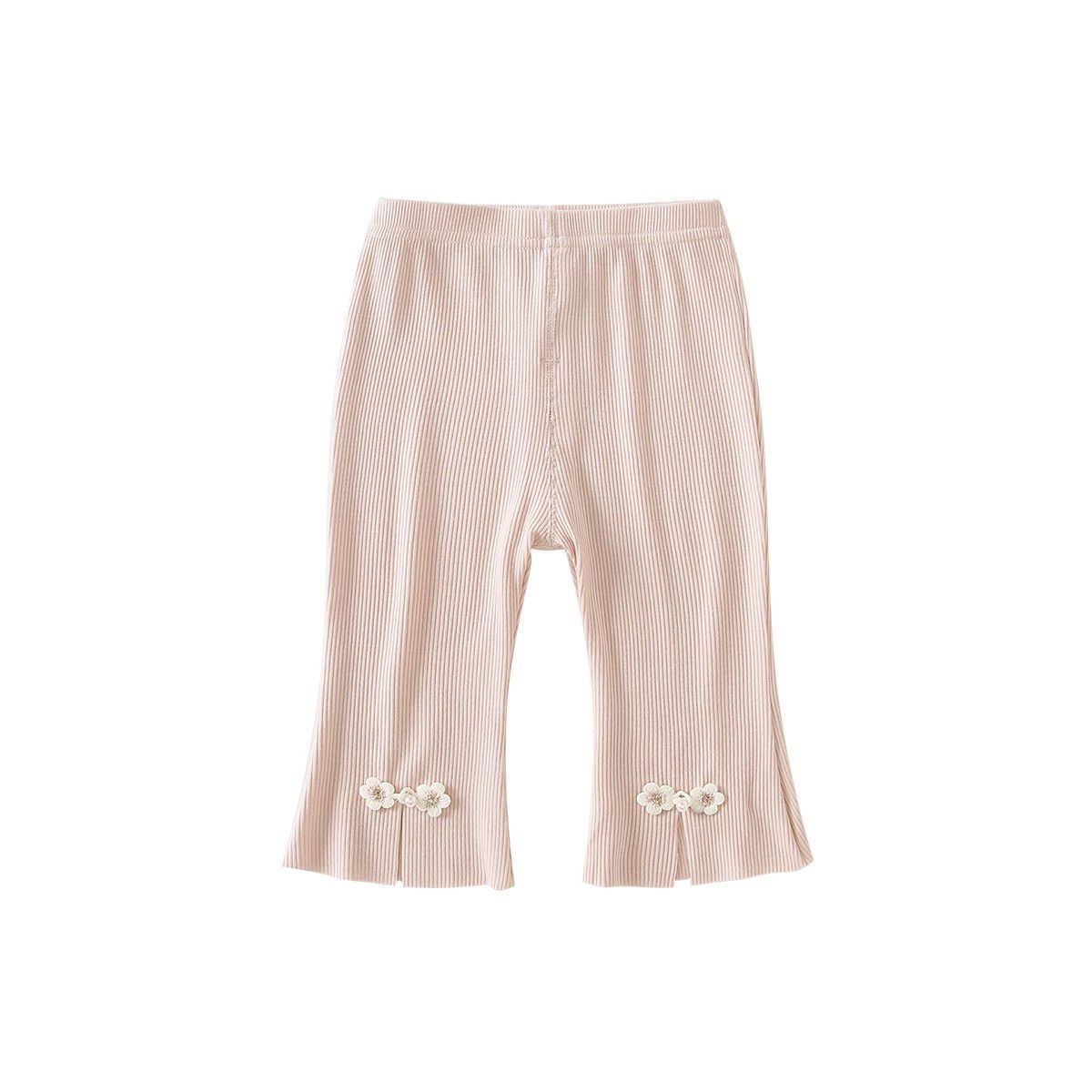 Girls' Pants Summer Wear 2025 New Baby Casual Bottoming Pants Kidsren's Bell-Bottom Pants Summer Thin Cropped Pants