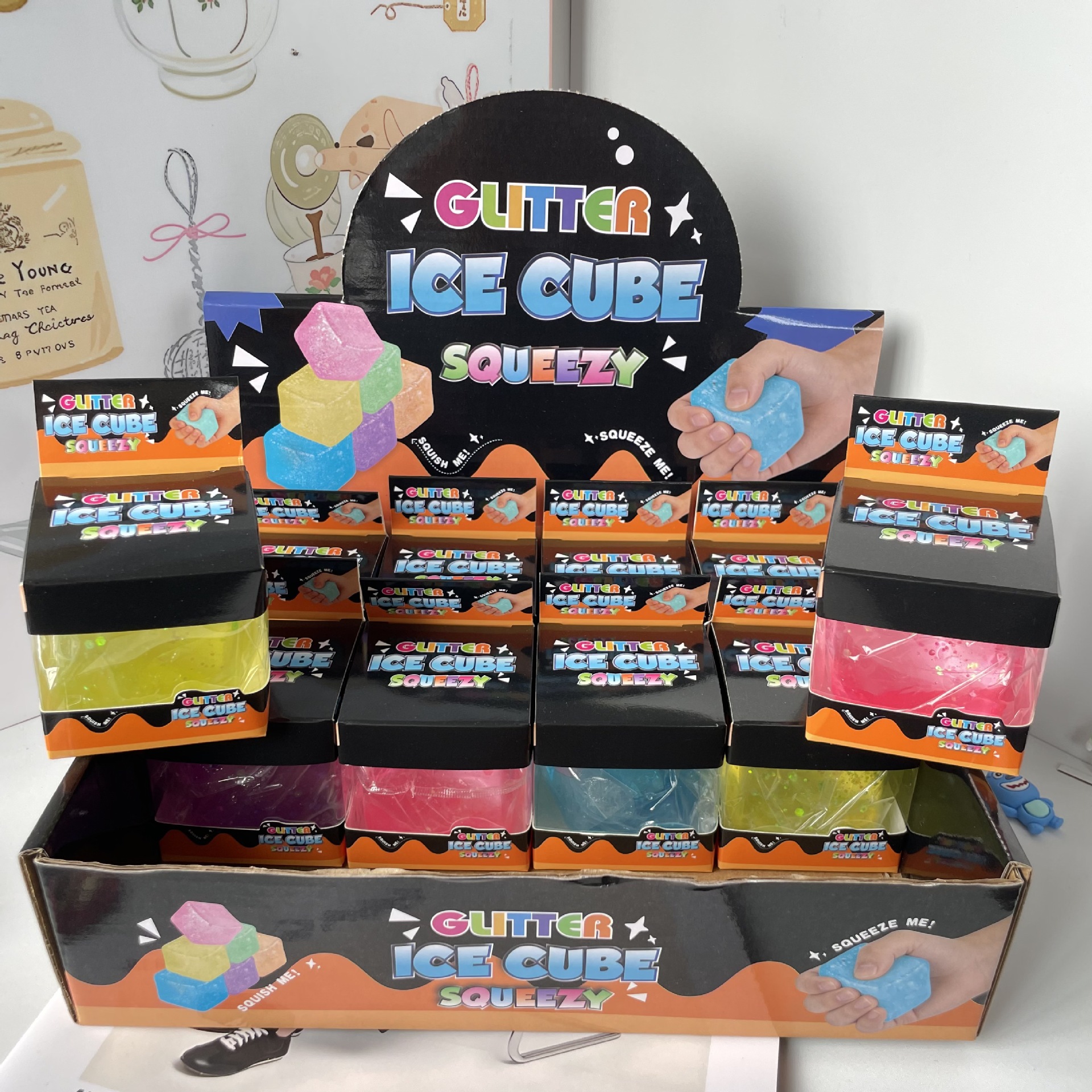 Gold powder maltose cubes mixed with four colors [5cm] 160g each [packaged in separate boxes]