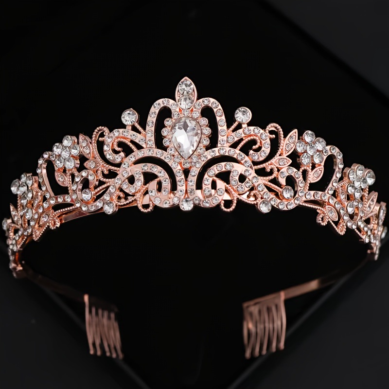 All Seasons Season Luxurious Bridal Shiny Women's Adults Crown Knot Alloy Plating Crown
