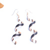 Long spiral, matte earrings, universal accessory, European style, suitable for import