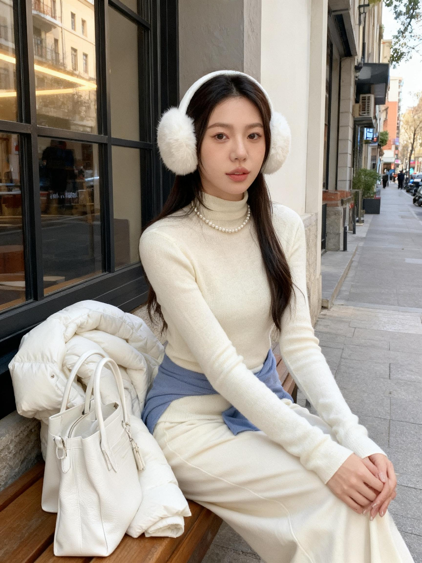 白色（半高领）