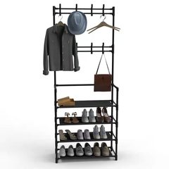 玄関用のシンプルな靴と帽子ラック、家庭用オールインワン洋服ラック、多機能収納靴ラック、コートラック、多層セット装置