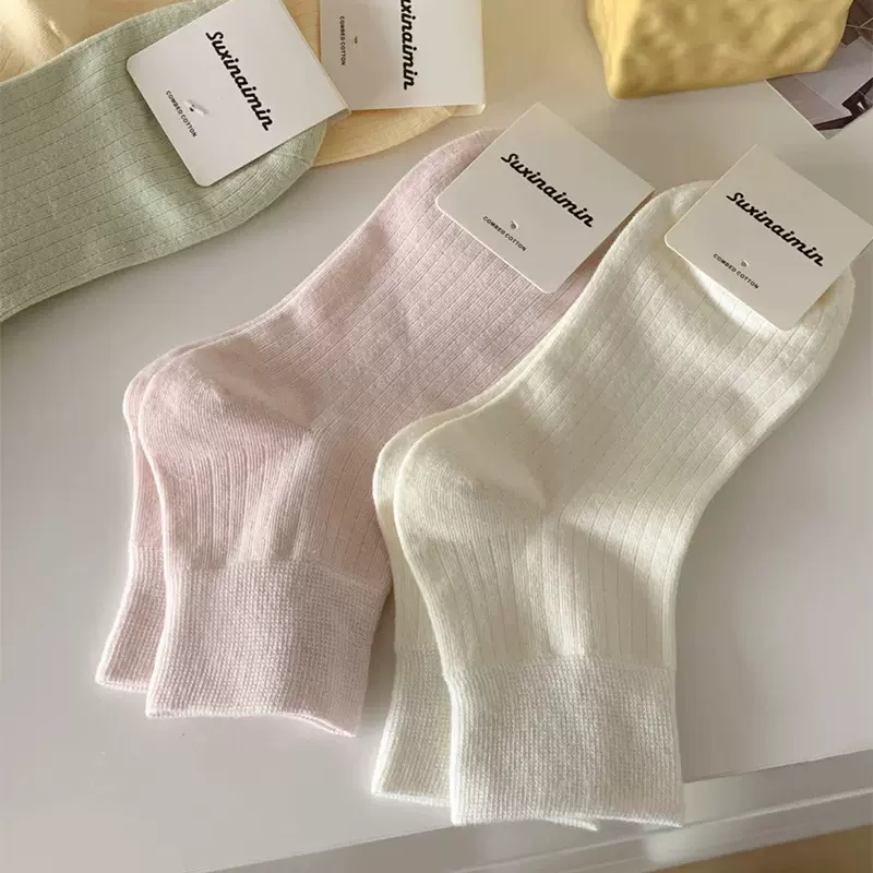袜子定制春夏季女袜纯棉精梳棉来样定制打样logo定制外贸订单sock