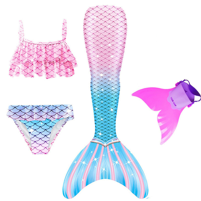 핑크와 블루 글리터 3종 세트 + 오리발