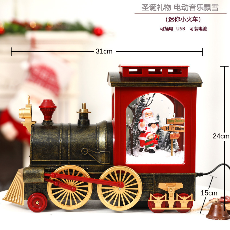 クロスボーダーヨーロッパとアメリカのクリスマス音楽雪の光雪街路灯クリスマスギフトギフトショッピングモールの窓リビングルームの装飾品