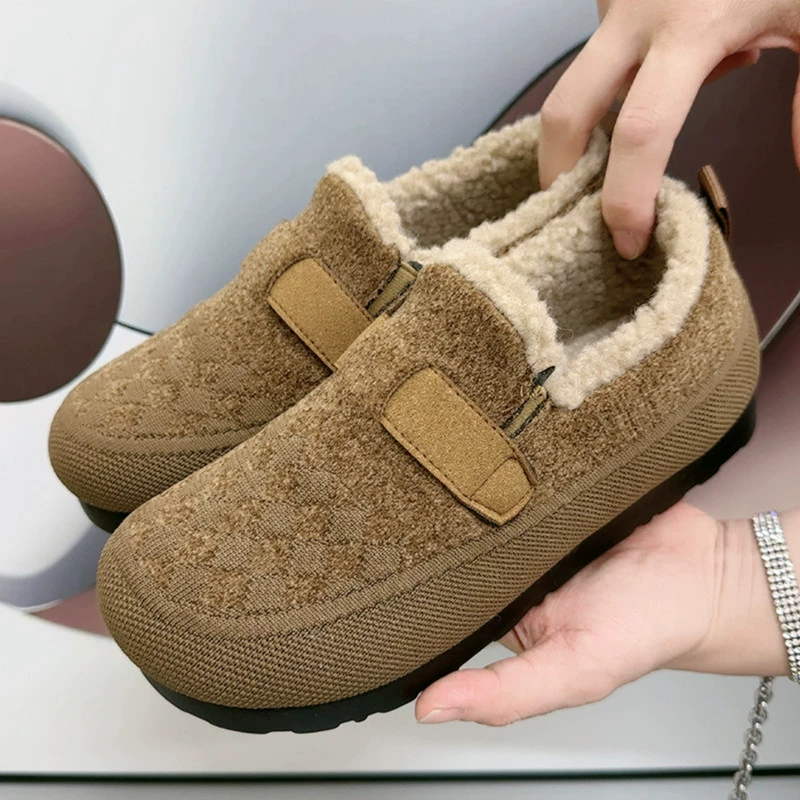 Birkenn обувь женские новые зимние бархатные утолщенные теплые меховые туфли старая пекинская тканевая обувь женская мягкая подошва удобная бобовая обувь